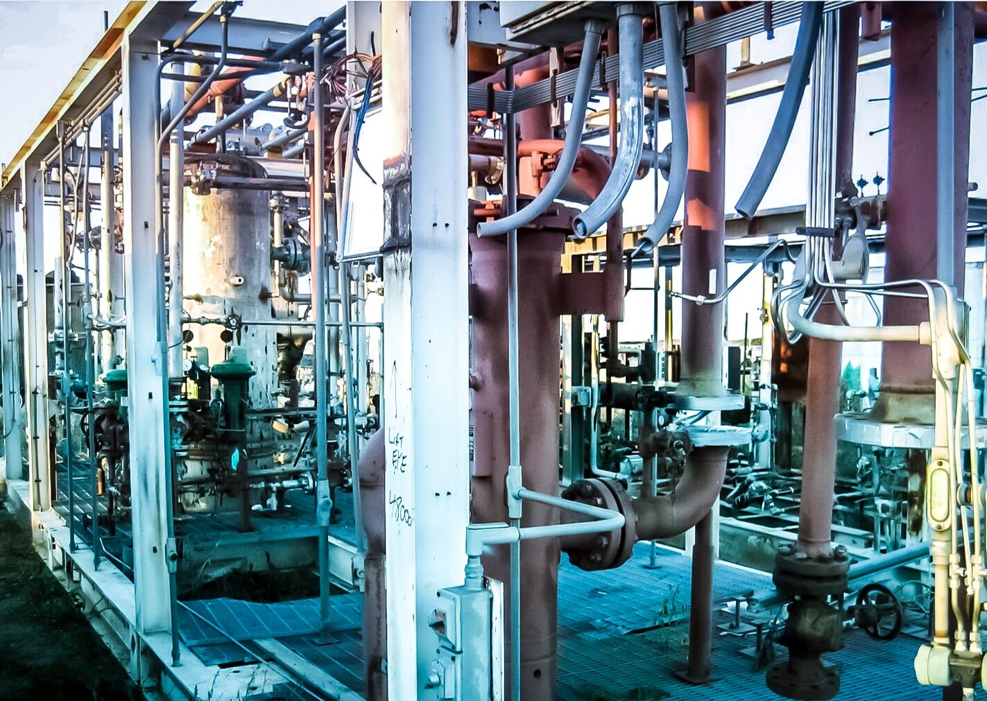 equipment on cryogenic skid